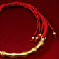 Golden Bamboo Knot Red String Bracelet