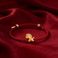 Good Fortune Golden Horse Leather Red String Bracelet