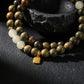 Calm & Blessing – Green Sandalwood & Hetian Jade Double Wrap Bracelet