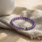 Wisdom & Protection – Amethyst & Silver Blue Lotus Intention Bracelet