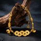 Imperial Shield – Five Emperor Coins & Fortune Gourd Bracelet