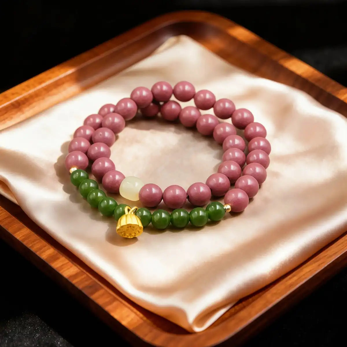 Clarity & Fulfillment – Tibetan Lotus Incense Beads Bracelet