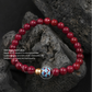 Shield & Stillness – Cinnabar & Silver Blue Lotus Intention Bracelet