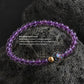 Wisdom & Protection – Amethyst & Silver Blue Lotus Intention Bracelet