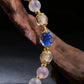 Healing & Abundance – Blue Heart Ash-Liuli Bracelet