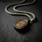 Wealth Blessing – Handwoven Tibetan Zashi Lhamo Wood Carving Necklace