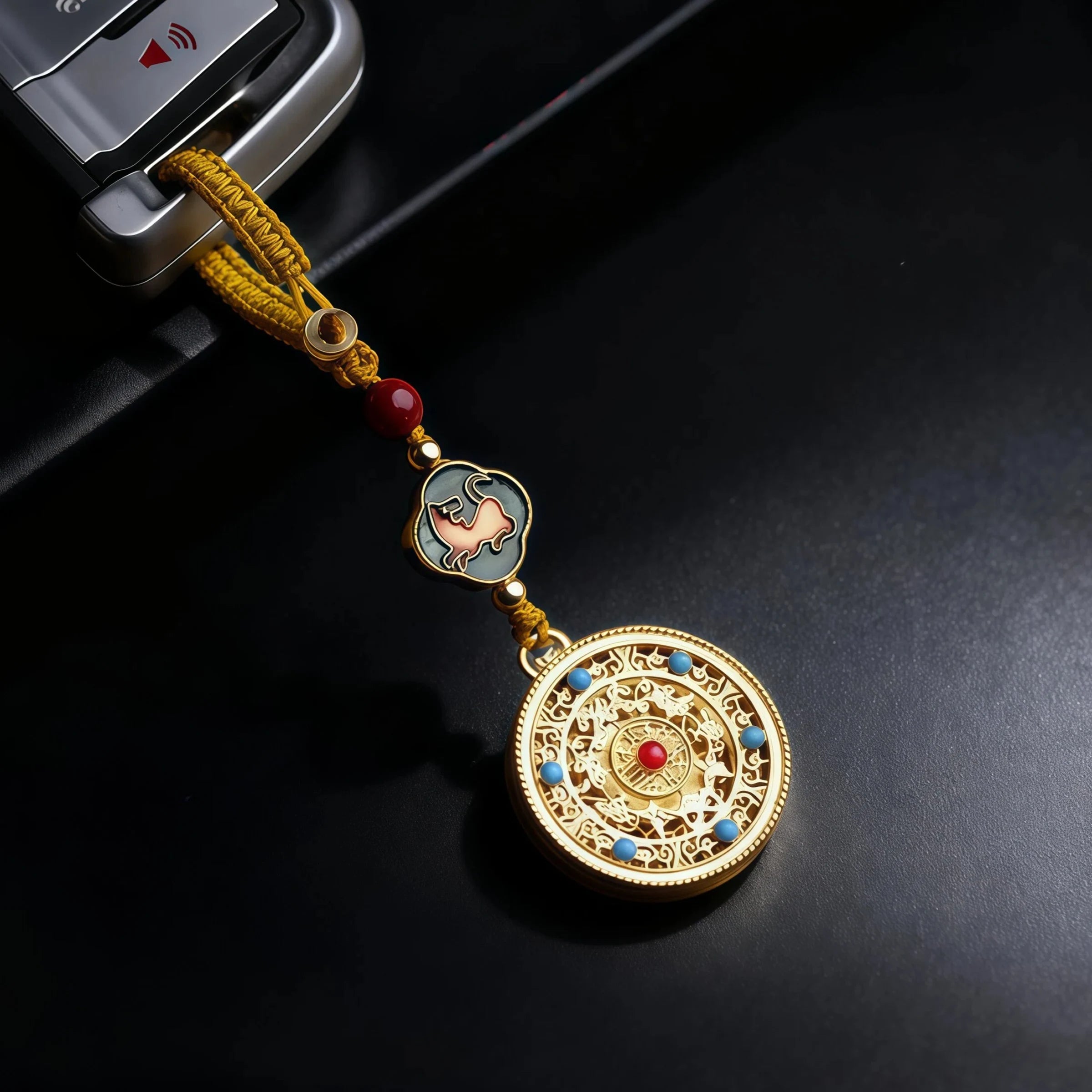 Fortune & Blessing – Tibetan Zodiac Prayer Wheel Keychain