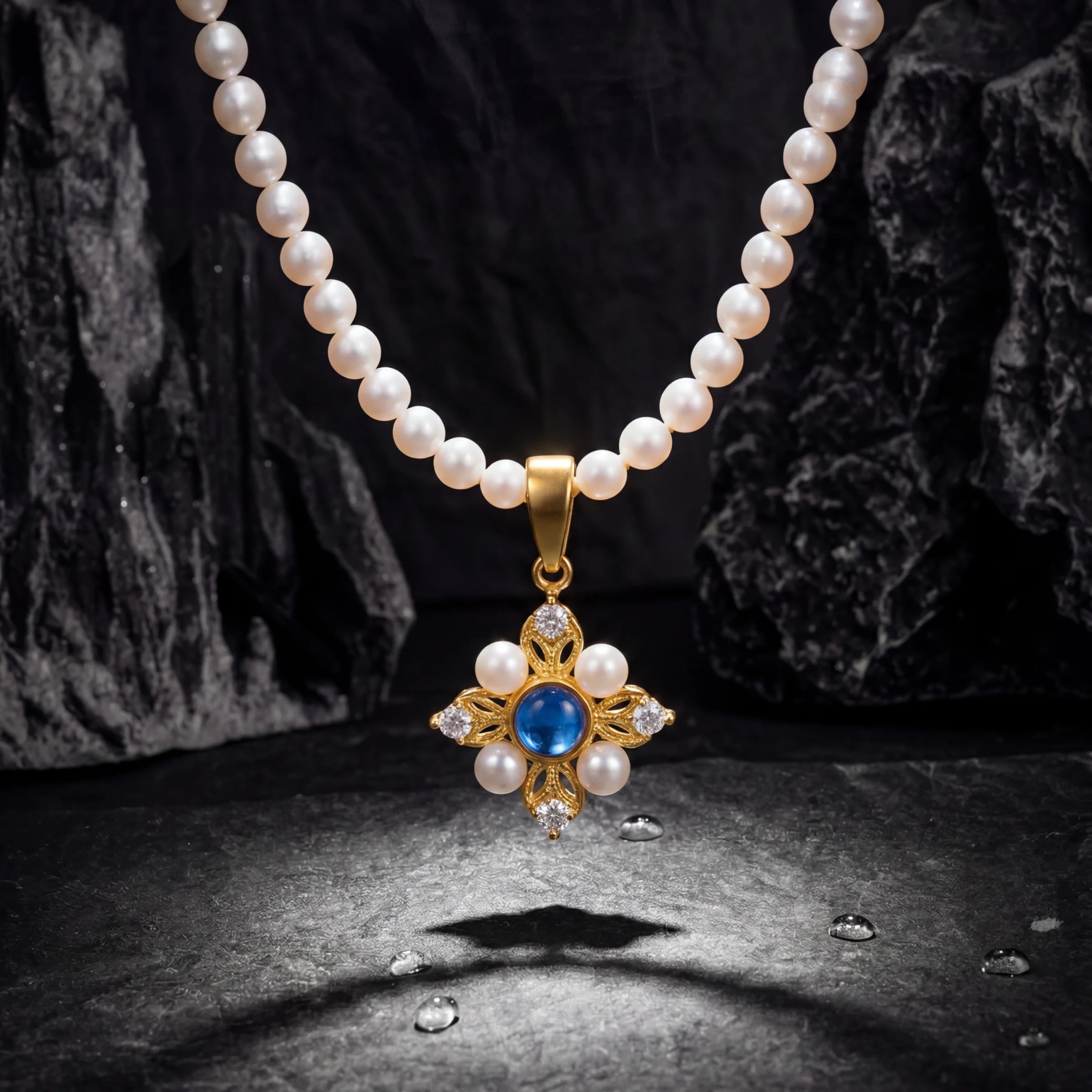 Calm & Emotional Balance – Tibetan Moonstone Necklace