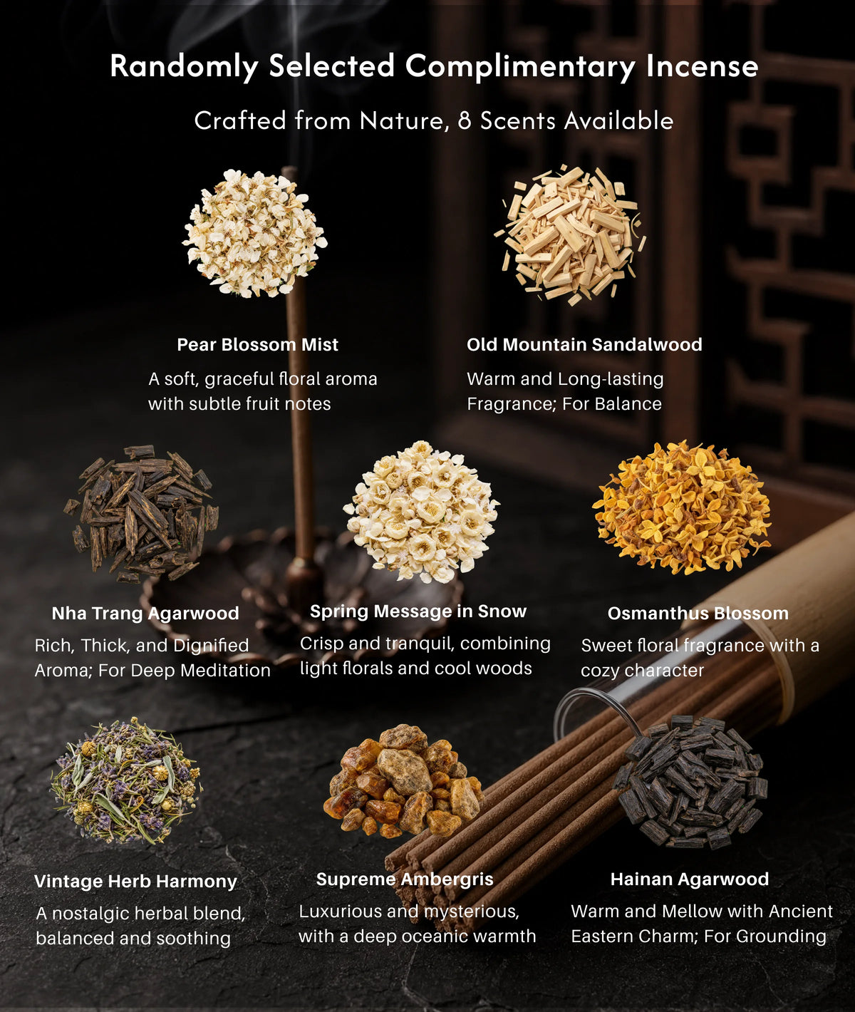 Serenity & Blessings - Buddhist Mudra Incense Burner Set (Includes Incense Sticks) description 6