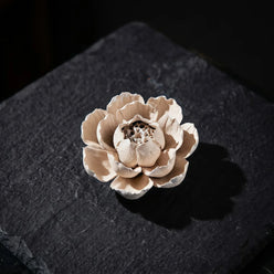 Awakening & Abundance - Gilded Blossom Rough Clay Burner Set (Includes Incense Sticks)