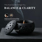 Balance & Clarity Burner Set (Includes Incense Slices) - Feng Shui Black Lunar