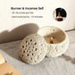 Balance & Clarity Burner Set (Includes Incense Slices) - Feng Shui White Lunar