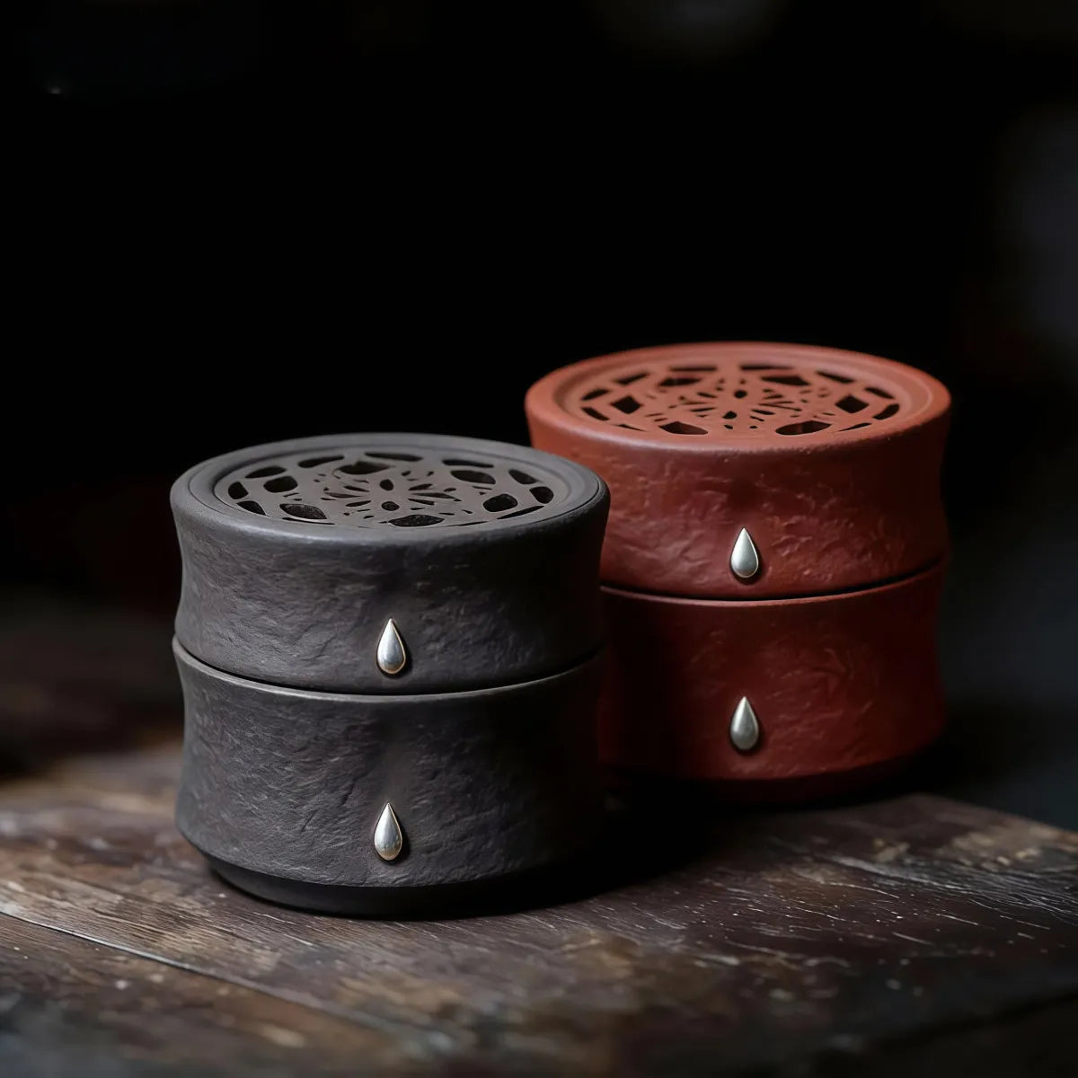 Bamboo Stillness – Zisha Ceramic Incense Burner Set