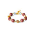 A Tibetan Five Elements Aromatherapy Bracelet, meticulously handcrafted. It features deep - red incense beads interspersed with light - blue beads, complemented by elegant gold - toned accents. Among them, a particularly eye - catching bead is adorned with colorful traditional patterns. This bracelet is thought to bring blessings, cleanse energy, and restore inner balance, embodying ancient Tibetan craftsmanship. 