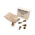 Natural cones incense with packaging on a white background