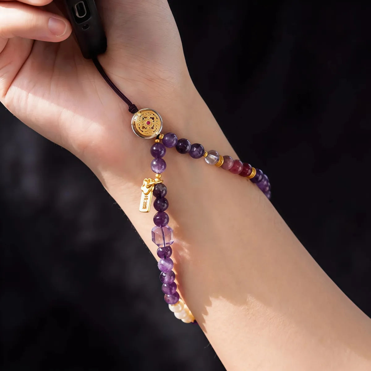 Calm & Protection – Amethyst Fortune Phone Strap