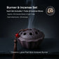 Calm & Wisdom Burner Set (Includes Incense Slices) - Ceramic Lotus Pod Mini