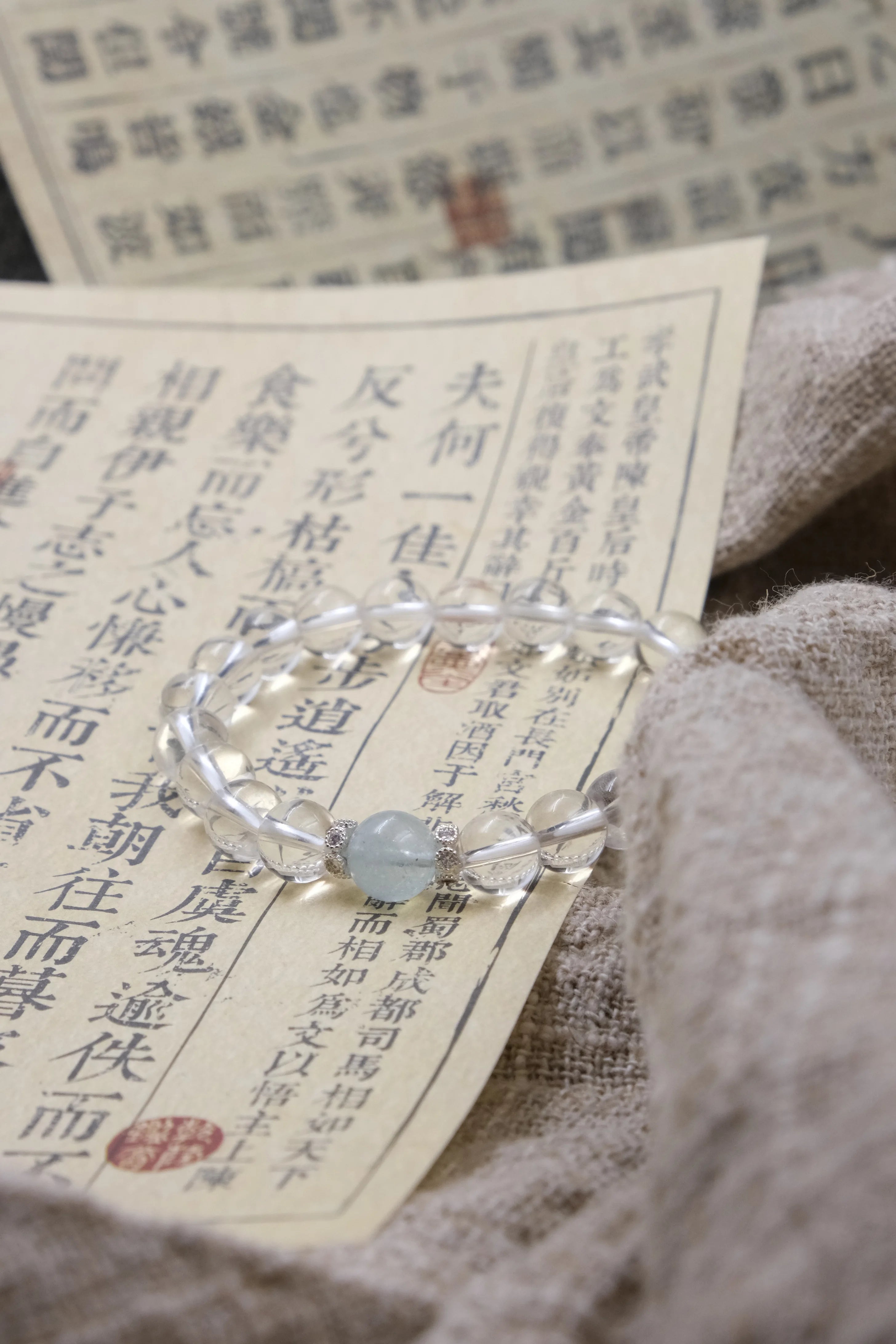 Natural Clear Quartz & Aquamarine Bracelet – For Clarity, Calm & True Self Expression