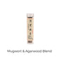 Mugwort & Agarwood Blend container with text on a white background