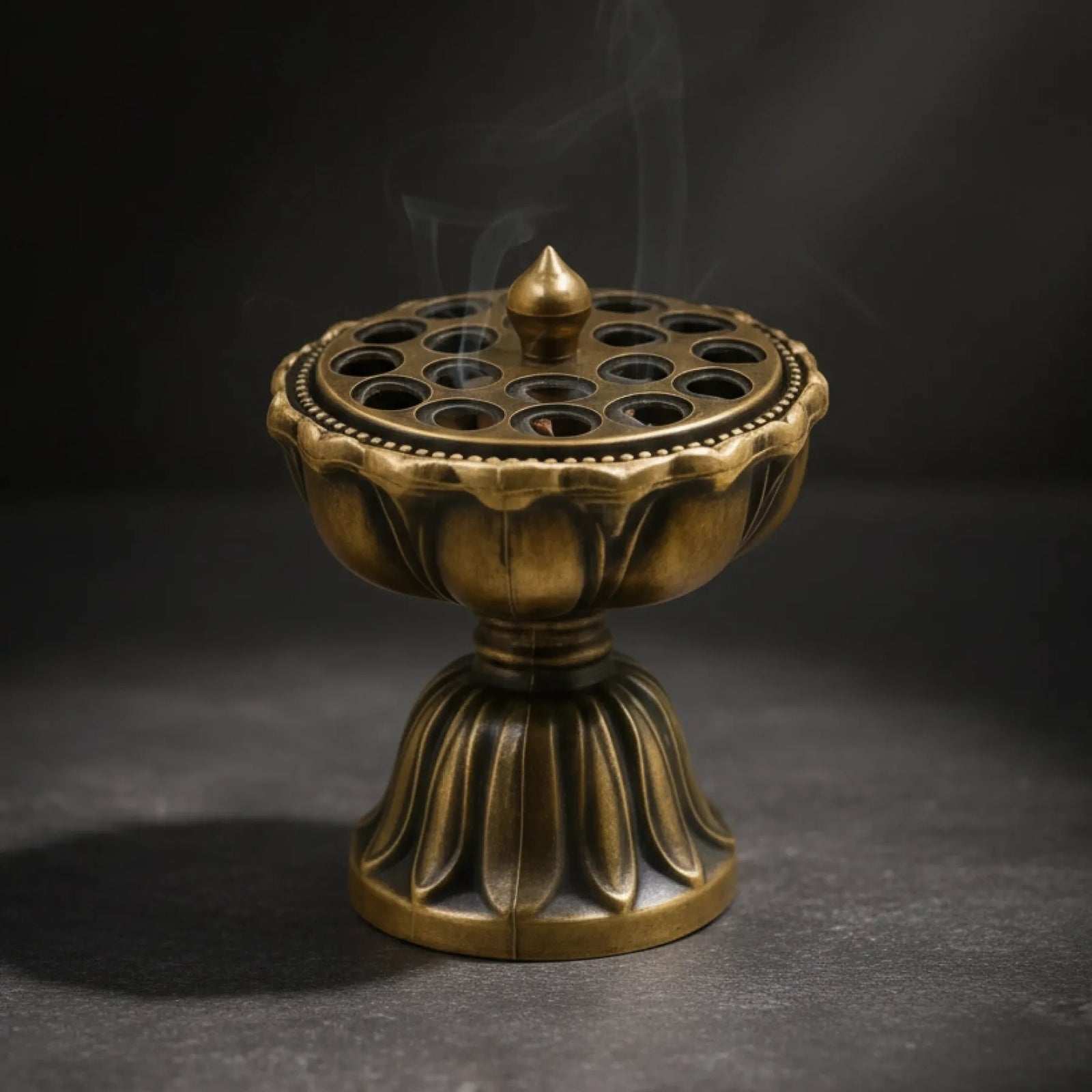 Fortune & Harmony Burner Set (Includes Incense Slices) - Feng Shui Lotus Pedestal
