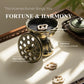 Fortune & Harmony Burner Set (Includes Incense Slices) - Feng Shui Lotus Pedestal
