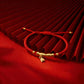 Golden Bamboo Flow Red String Bracelet