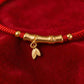 Golden Bamboo Flow Red String Bracelet