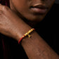 Golden Bamboo Flow Red String Bracelet