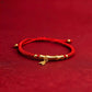 Golden Bamboo Flow Red String Bracelet