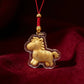 Golden Horse Charm – 999 Gold-Foil Horse Charm with Red Thread