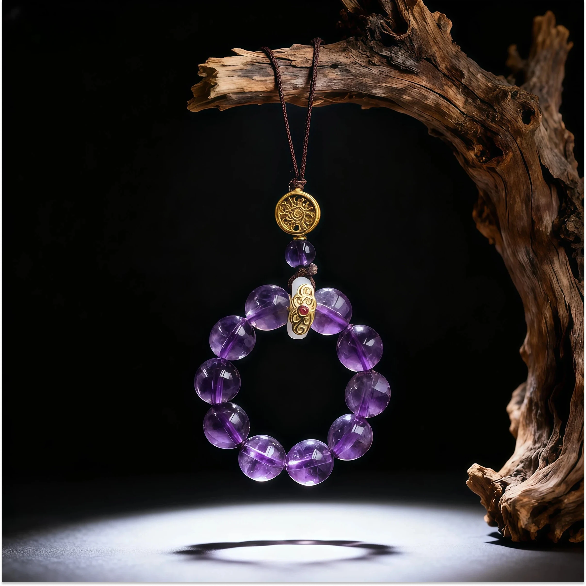 Mindfulness & Protection – Amethyst Prayer Spinner