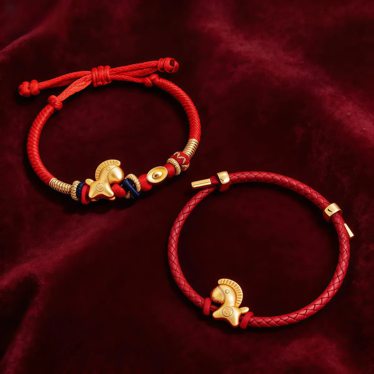 Bundle — Prosperity Ingots + Good Fortune Red String Bracelet