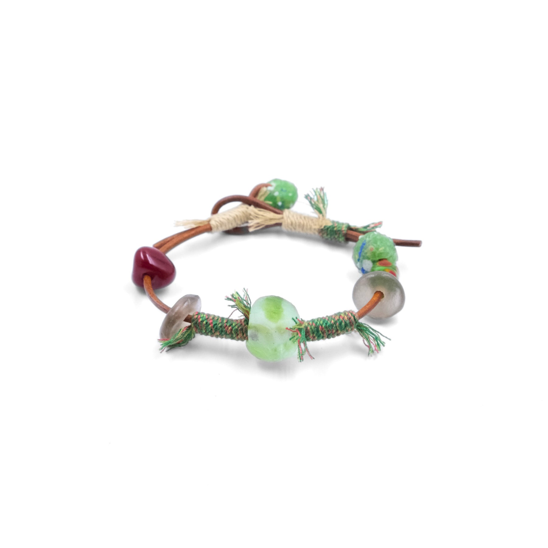 One of a Kind Forest Harmony Ritual Bracelet with Ancient Liuli Talisman for Grounding and Intention