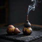 Prosperity & Blessings Burner Set (Includes Incense Sticks) - Ceramic Wu Lou Gourd