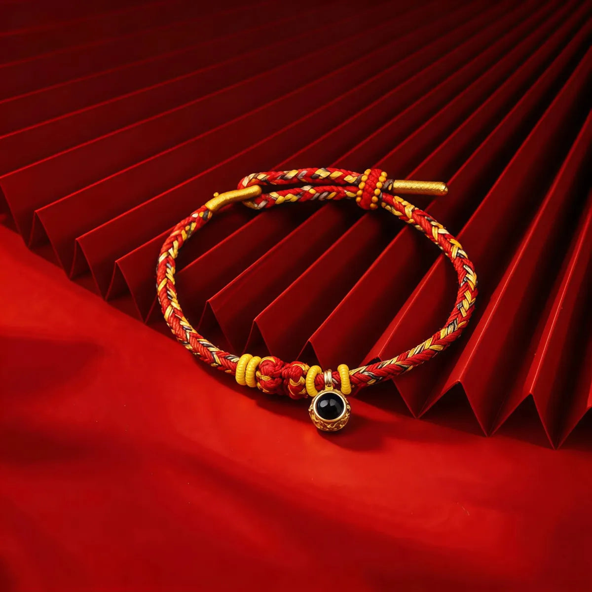 Protection & Blessings – 2026 Tai Sui Lotus Heart Sutra Red String Bracelet