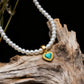 Protection & Peace – Tibetan Turquoise Heart Necklace