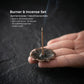 Purity & Awakening Burner Set (Includes Incense Sticks) - Ultra-Slim Metal Lotus