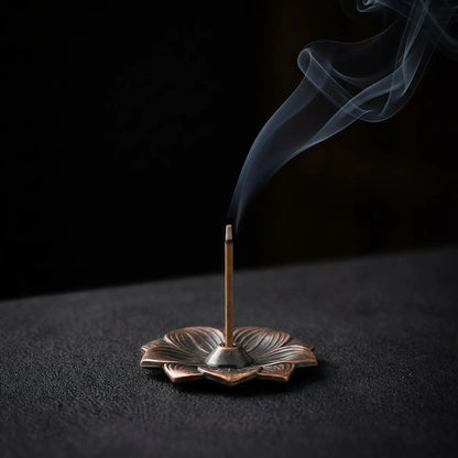 Purity & Awakening - Ultra-Slim Metal Lotus Burner Set (Includes Incense Sticks)