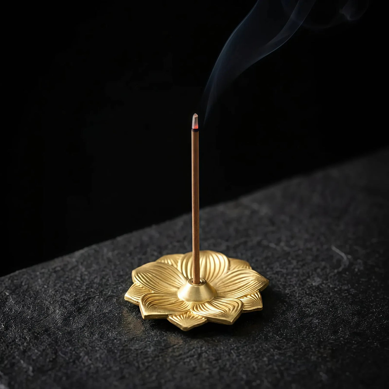 Purity & Awakening Burner Set (Includes Incense Sticks) - Ultra-Slim Metal Lotus