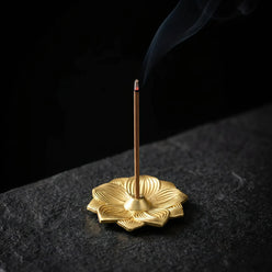 Purity & Awakening - Ultra-Slim Metal Lotus Burner Set (Includes Incense Sticks)