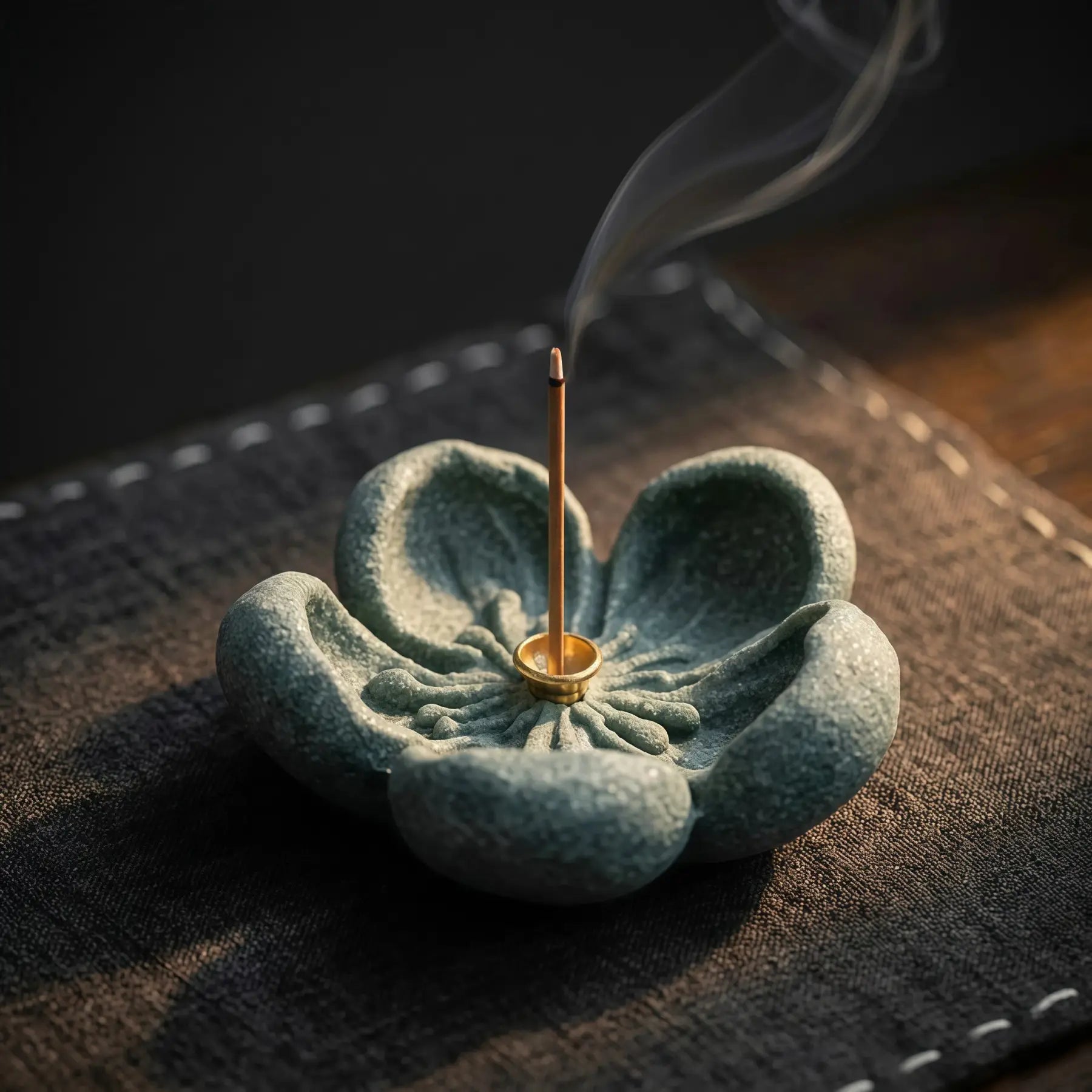 Resilience & Serenity – Bluestone Plum Blossom Incense Holder Set