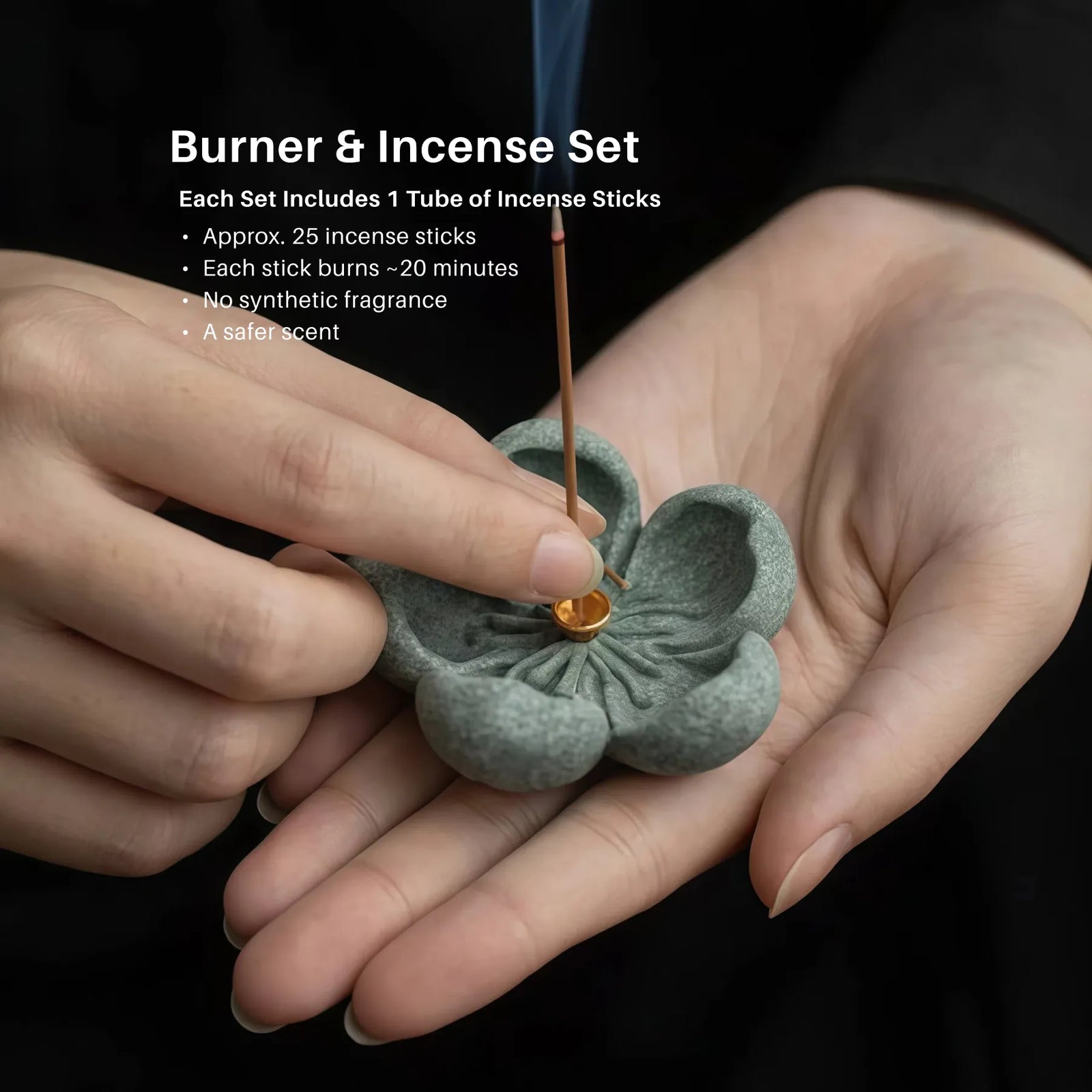 Resilience & Serenity Burner Set (Includes Incense Sticks) - Bluestone Plum Blossom