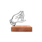 Serenity & Blessings Buddhist Mudra Incense Holder featuring a minimalist black metal hand in sacred mudra gesture on a natural wooden base, spiritual home decor for meditation, serenity, and blessings, displayed on a clean white background.