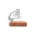 Serenity & Blessings Buddhist Mudra Incense Holder featuring a minimalist black metal hand in sacred mudra gesture on a natural wooden base, spiritual home decor for meditation, serenity, and blessings, displayed on a clean white background.