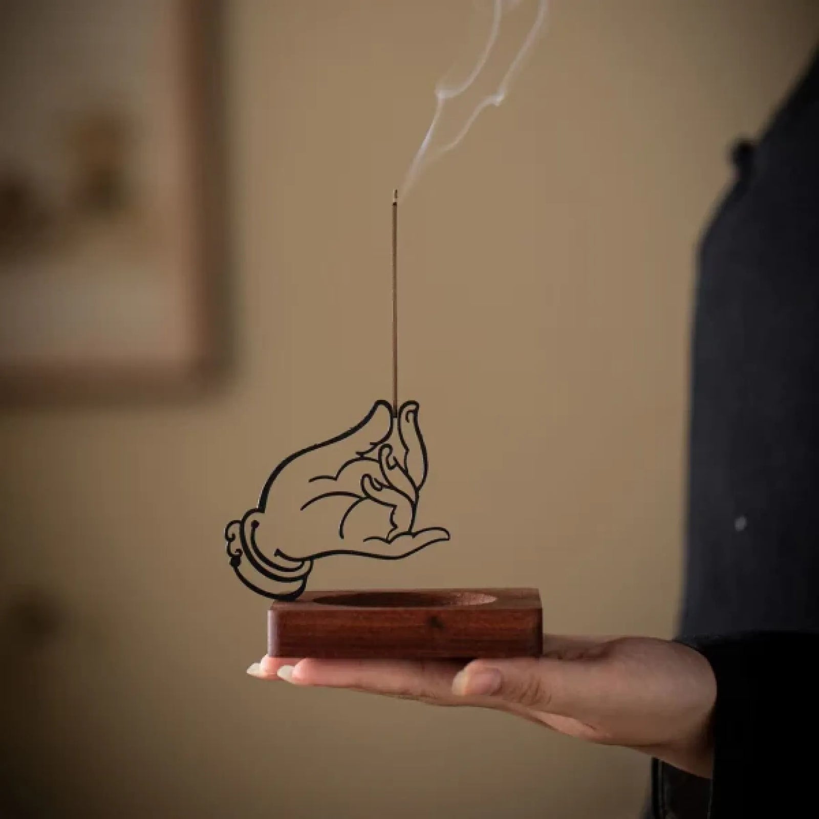 Serenity & Blessings Burner Set (Includes Incense Sticks) - Buddhist Mudra (Incense Included)