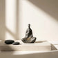 Stillness & Emptiness – Handcrafted Cast Iron Faceless Buddha Statue