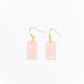 Handcrafted Tibetan Crystal Earrings with Rose Quartz – Designed to Attract Love, Enhance Social Luck, and Heal the Heart