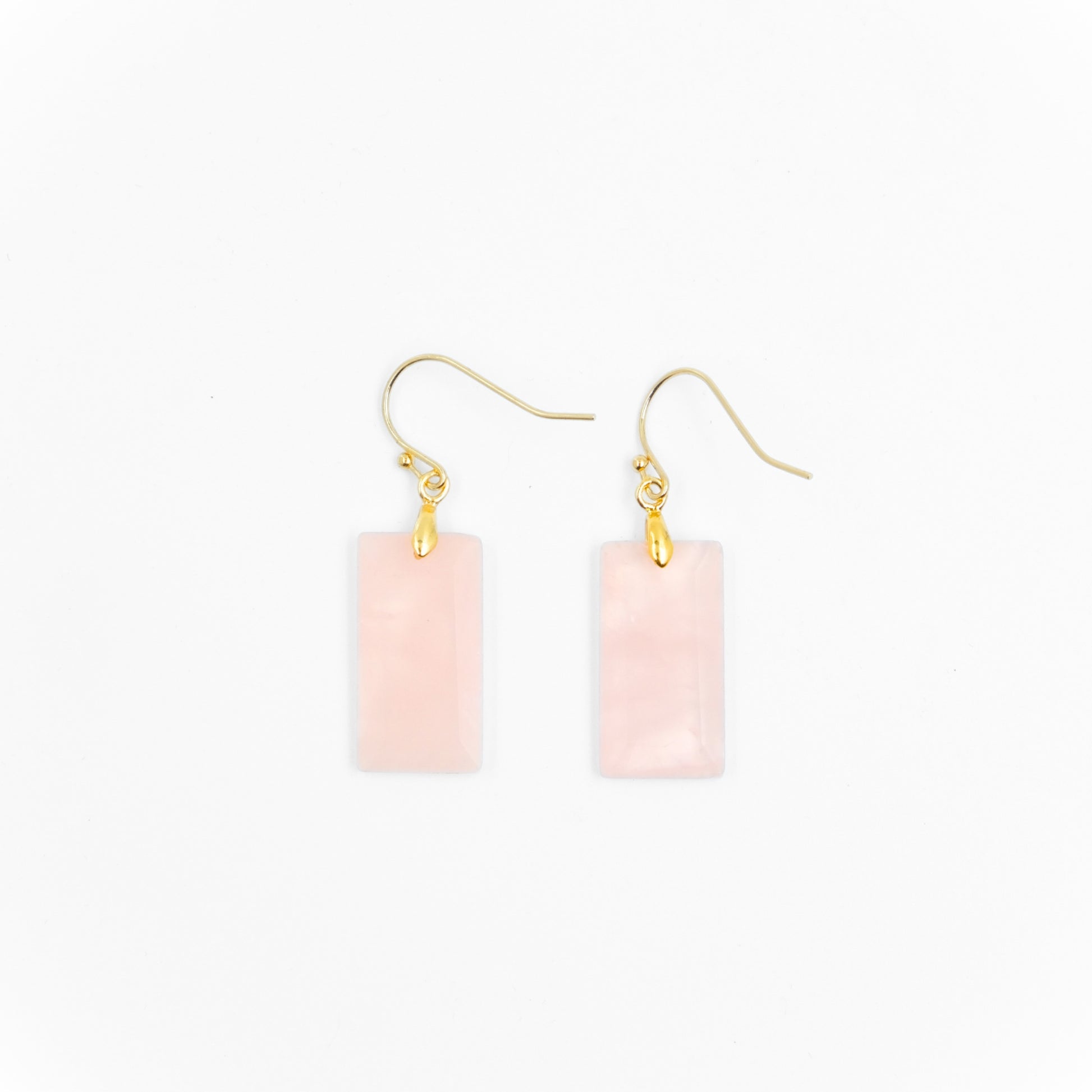 Handcrafted Tibetan Crystal Earrings with Rose Quartz – Designed to Attract Love, Enhance Social Luck, and Heal the Heart