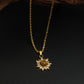 Success & Abundance – Tibetan Sun Pendant with a sun-shaped pendant on a dark background