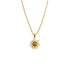 Tibetan Sun Pendant necklace, Tiger’s Eye for Success & Abundance,  with a sun-shaped pendant on a white background